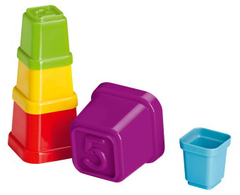 Ravensburger ministeps 4193 Bunte Baubecher - Stapelwürfel zum Sortieren, Stapeln und Ineinanderstec
