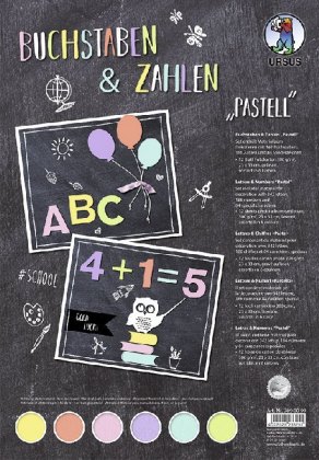 Buchstaben & Zahlen "Pastell"