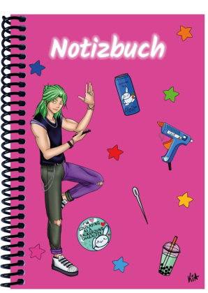 A 5 Notizbuch Manga Quinn, pink, liniert