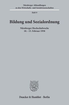 Bildung und Sozialordnung.