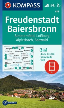 KOMPASS Wanderkarte 878 Freudenstadt, Baiersbronn, Simmersfeld, Loßburg, Alpirsbach 1:25.000