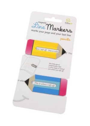 Line Markers (Pencils/Bleistifte) - Magnetische Lesezeichen - 2er Set