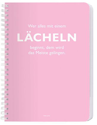 Ringbuch A5, "Wer alles mit einem Lächeln beginnt, dem wird das Meiste gelingen." (Dalai Lama)