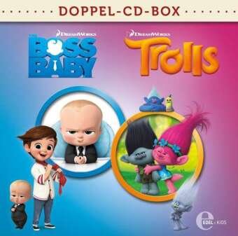 Boss Baby & Trolls-Doppel-Box-Kino-Hörspiele, 2 Audio-CD