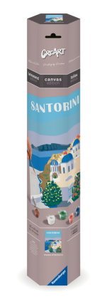 CreArt Canvas Leinwand - Farbenfrohes Santorini
