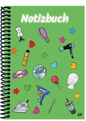 A 5 Notizbuch Manga Items, grün, blanko
