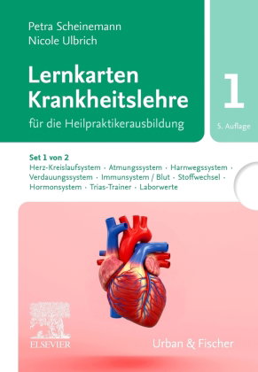 Lernkarten Krankheitslehre Set 1 für die Heilpraktikerausbildung. (Set 1 von 2, Karten A-G, T, U)
