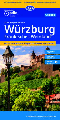 BVA ADFC Regionalkarte Würzburg Fränkisches Weinland 1:75.000