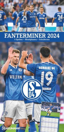 FC Schalke 04 2024 - Fanterminer - Fan-Kalender - Fußball-Kalender - 22x45 - Sport