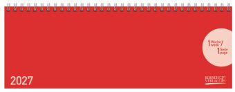 Tischquerkalender Classic Colourlux rot 2027