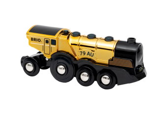 BRIO World - Goldene Batterielok mit Licht und Sound