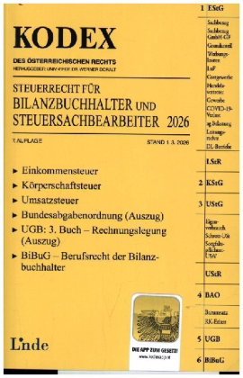 KODEX Steuerrecht für Bilanzbuchhalter und Steuersachbearbeiter 2026