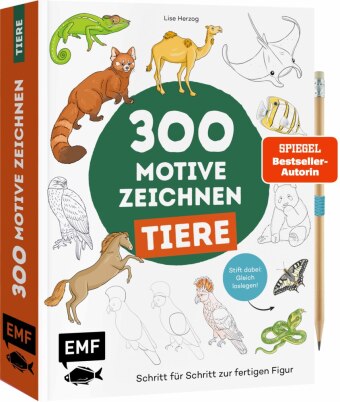 300 Motive zeichnen - Tiere