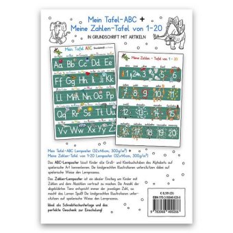 Mein Tafel-ABC in Grundschrift mit Artikeln + Meine Zahlentafel-Set, m. 1 Beilage, 2 Teile