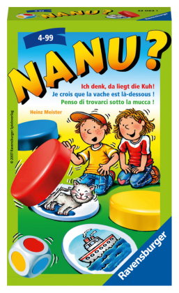 Ravensburger 23063 - Nanu? Mitbringspiel für 2-4 Spieler, Merkspiel ab 4 Jahren, kompaktes Format, R