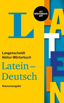 Langenscheidt Abitur-Wörterbuch Latein Klausurausgabe, m. Buch, m. Online-Zugang