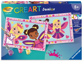 CreArt, Malen nach Zahlen Junior - Feen-Prinzessinnen