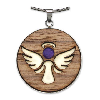 Edelstein "Waldzeichen" Amethyst Schutzengel