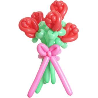 Ballonstrauß Rosen, Rot
