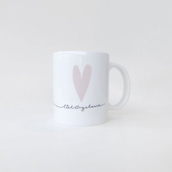 Lieblingstasse "Herz" in rosa | Kaffeebecher | Geburtstag | Geschenkidee für Frauen |
