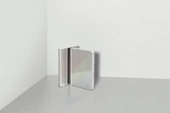 Pearl Grey Notizbuch Metallic Artificial Leather mit Hologramm Effekt