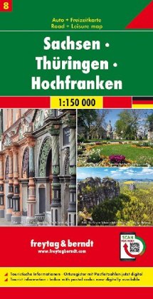 Freytag & Berndt Auto + Freizeitkarte Sachsen - Thüringen - Hochfranken, 1:150.000