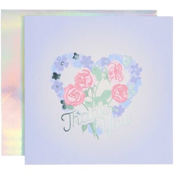 Grußkarte La Vie en Rose, Thank You, 14 x 14 cm FSC MIX