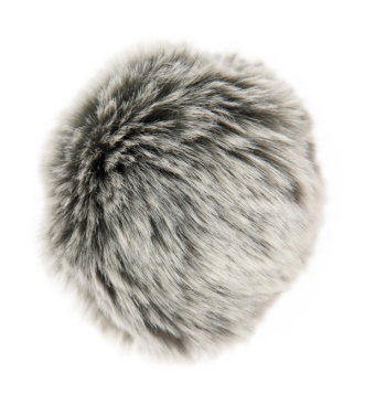 Pompon Kunstfell grau-silber