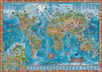 Kinderweltkarte "Fantastische Welt"