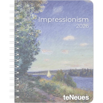 teNeues - Impressionismus Diary 2026 - Buchkalender 17x22 cm | Wochenkalender Deluxe mit Meisterwerk