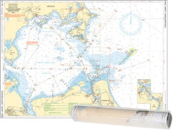 Einzelkarte Greifswalder Bodden - Landtief - Osttief / Landtief - Kröslin / Mönchgut Having - Landti