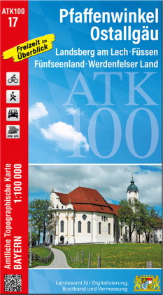 ATK100-17 Pfaffenwinkel, Ostallgäu (Amtliche Topographische Karte 1:100000)