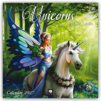 Unicorns by Anne Stokes - Einhörner von Anne Stokes 2027- Original Flame Tree Publishing-Kalender [K