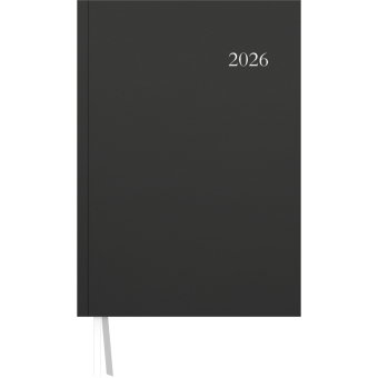 Zettler Terminbuch A4 1T/1S anthrazit 2026 - Bürokalender groß 21 × 29,7 cm, 1 Tag pro Seite, 4 Spal
