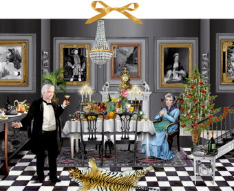 Zettel-Adventskalender - Christmas Dinner for One