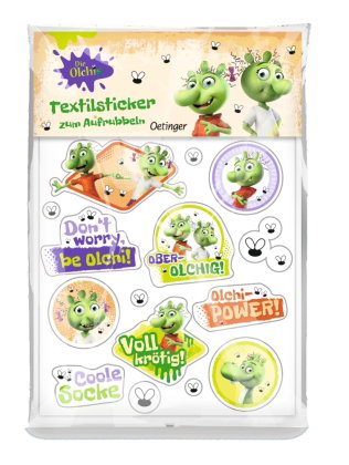 Die Olchis. Textilsticker zum Rubbeln