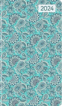Slimtimer Style Paisley 2024 - Taschen-Kalender 9x15,6 cm - Weekly - 128 Seiten - Notiz-Buch - mit I