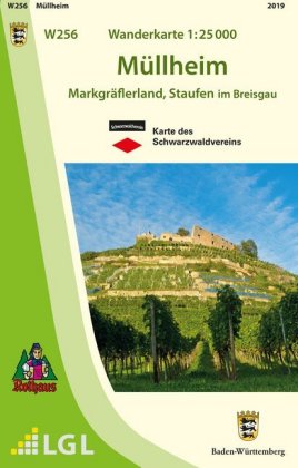 Topographische Wanderkarte Baden-Württemberg Müllheim