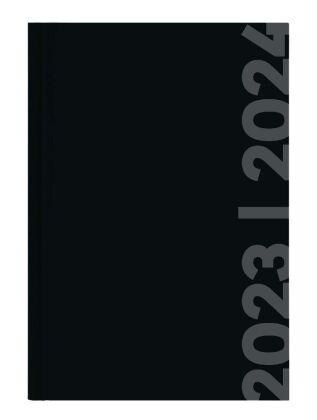 Collegetimer Black Label 2023/2024 - Schüler-Kalender A6 (10x15 cm) - schwarz - Day By Day - 352 Sei