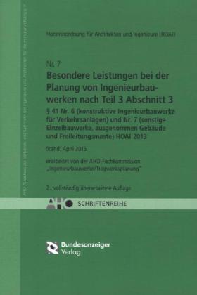 Besondere Leistungen bei der Planung von Ingenieurbauwerken nach Teil 3 Abschnitt 3, § 41 Nr. 6 (kon