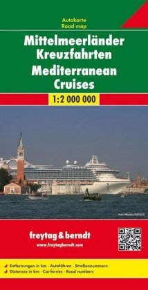 Mittelmeerländer Kreuzfahrten, Autokarte 1:2.000.000. Mediterranean Cruises. Croisiéres en Méditerra