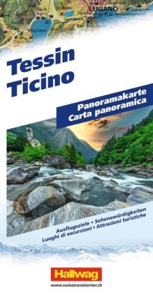 Hallwag Panoramakarte Tessin