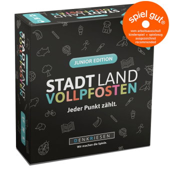 DENKRIESEN - STADT LAND VOLLPFOSTEN® - Das Kartenspiel - JUNIOR EDITION "Jeder Punkt zählt."