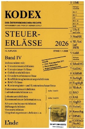 KODEX Steuer-Erlässe 2026, Band IV