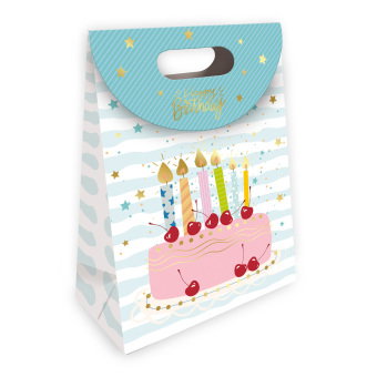 TRÖTSCH - Geschenktasche mit Verschluss medium Birthday