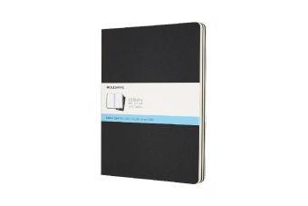 Moleskine Cahier XL, 3er Set, Punktraster, Kartoneinband, Schwarz