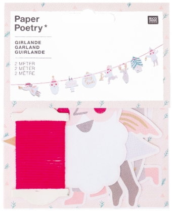 Girlande, Jolly Christmas, Pastell