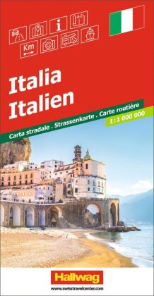 Hallwag Strassenkarte Italien 1:1 Mio.