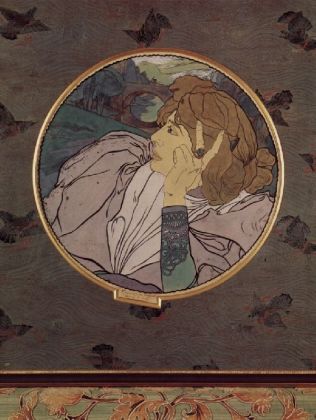 Georges de Feure - Die Stimme des Bösen oder Melancholie, Tondo - 1.000 Teile (Puzzle)