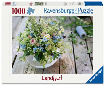 Landlust Puzzle 1000 Teile - Sommerlicher Wiesenstrauß mit Himmelblauem Südstern